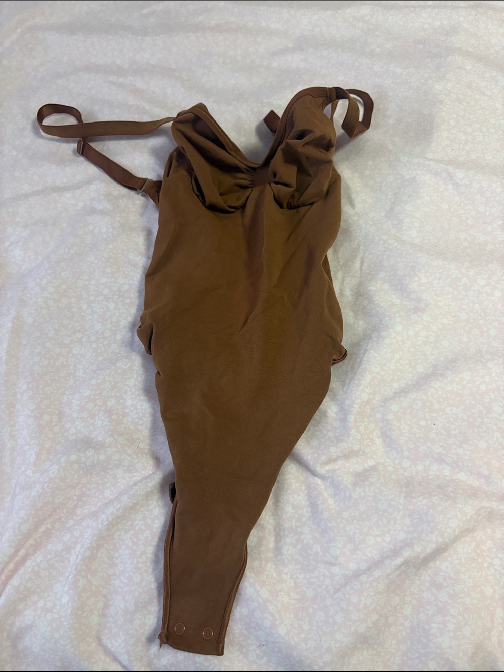 SKIMS Brown Scoop Neck Bodysuit